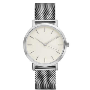 Fashion Stainless Steel Mesh Watch Men And Women Ultra Thin Mesh Quartz Watch